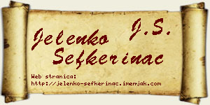Jelenko Sefkerinac vizit kartica